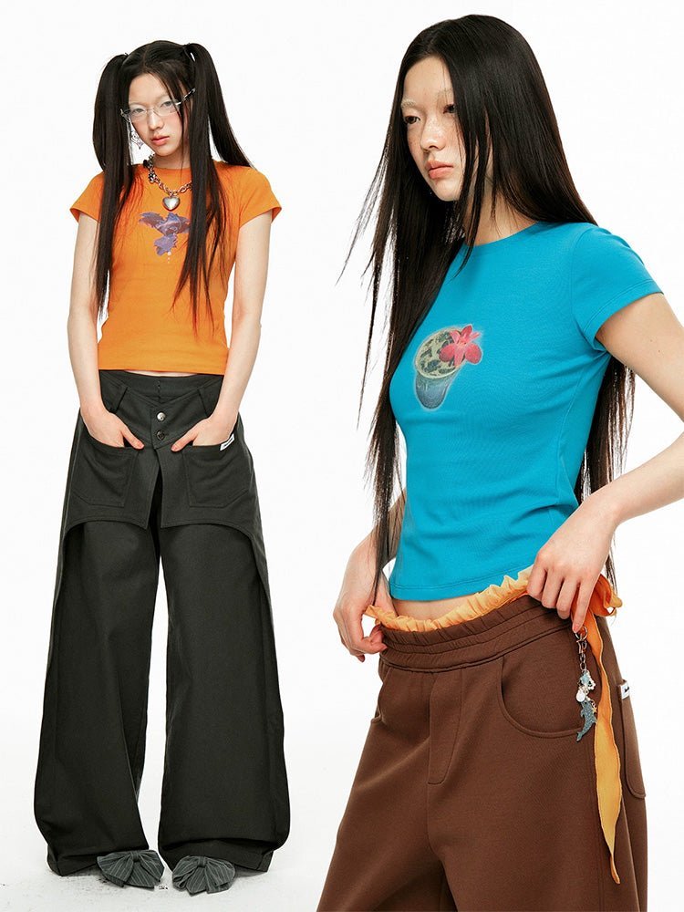 BloomByte Slide - On Graphic Tee - paper.bruise