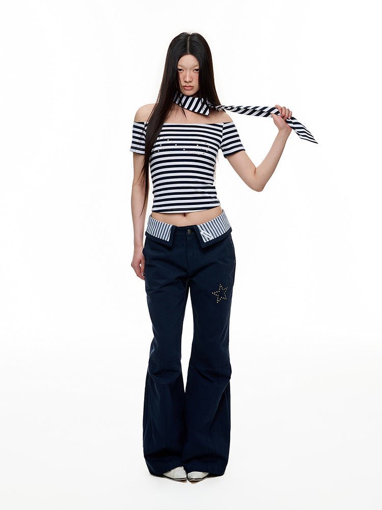 FauxTie Stripe Star Tee - paper.bruise