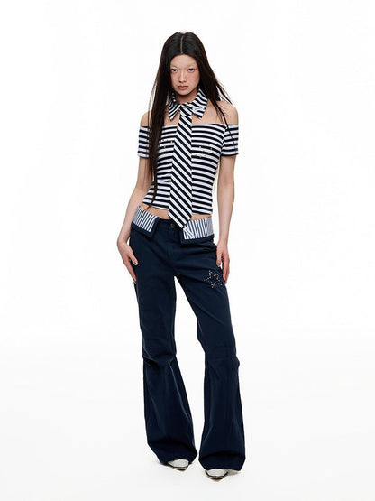 FauxTie Stripe Star Tee - paper.bruise