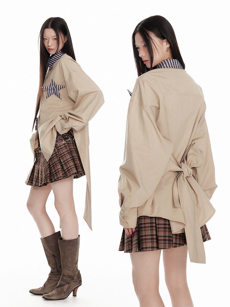 PlaidBurst Star Panel Button - Up - paper.bruise