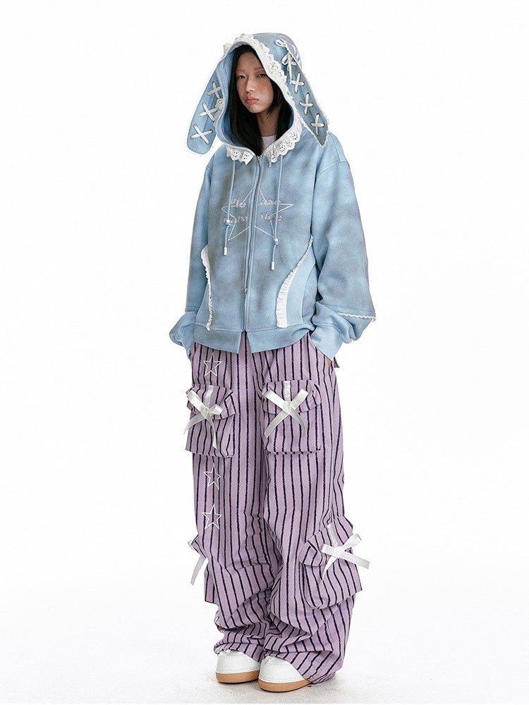 Star Bow Stripe Pants - paper.bruise