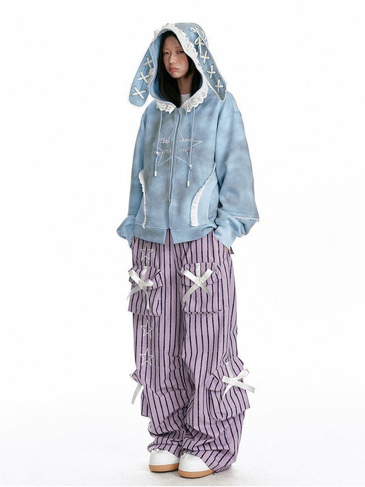 Star Bow Stripe Pants - paper.bruise