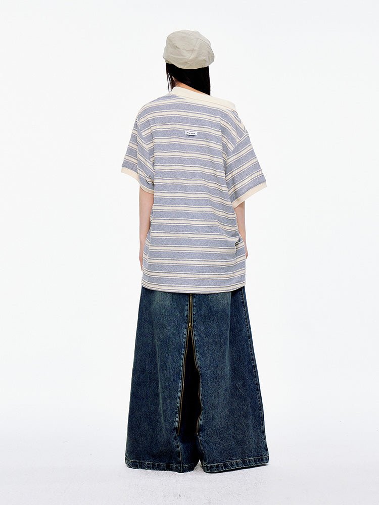 Star Slouch Stripe Polo - paper.bruise