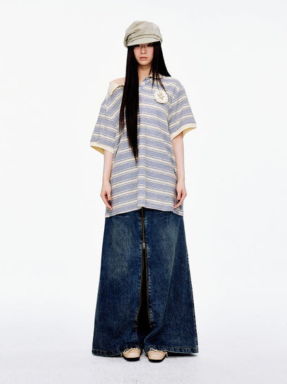 Star Slouch Stripe Polo - paper.bruise